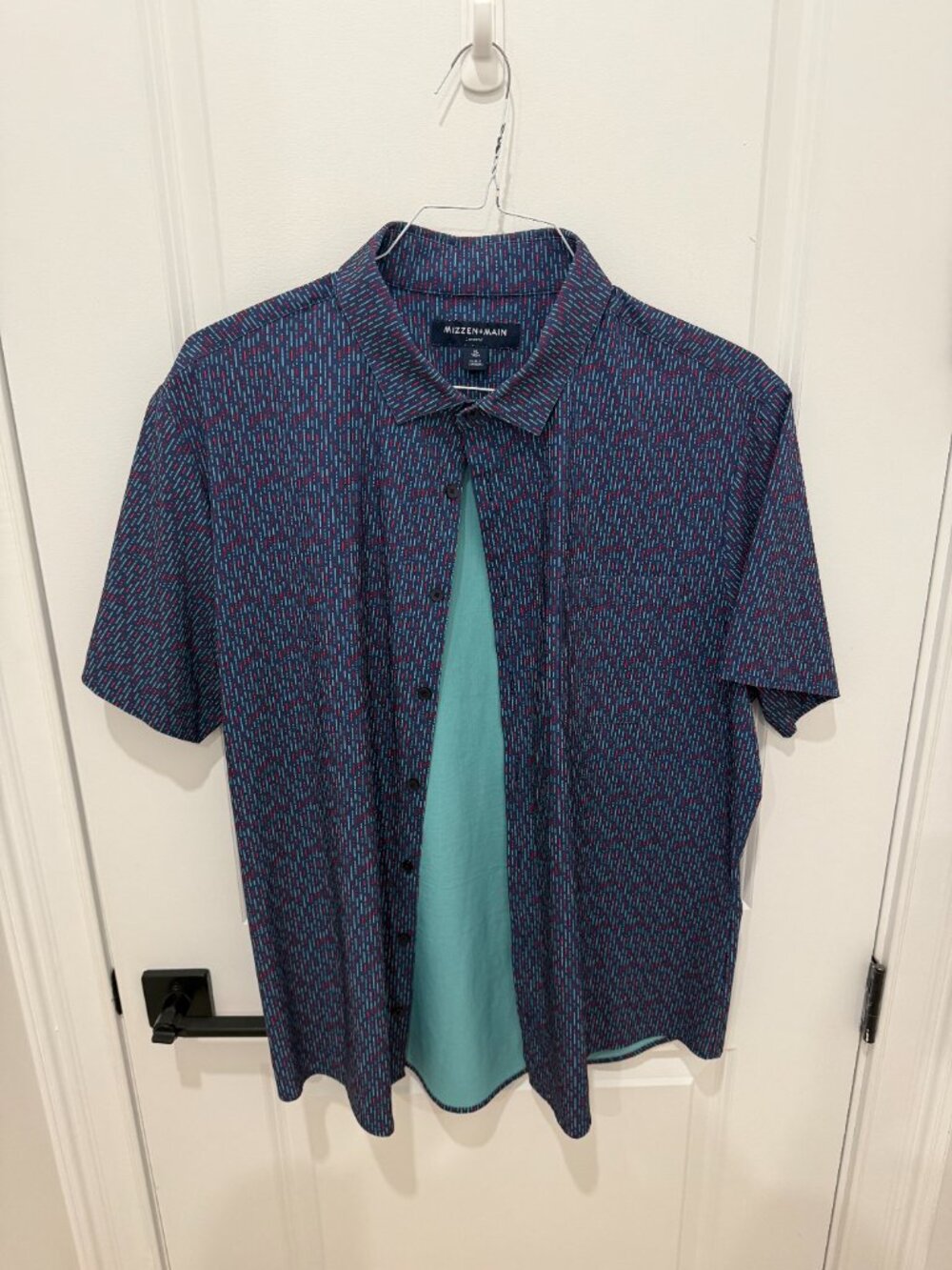 XL Blue Mizzen+Main Short-Sleeve Button Down